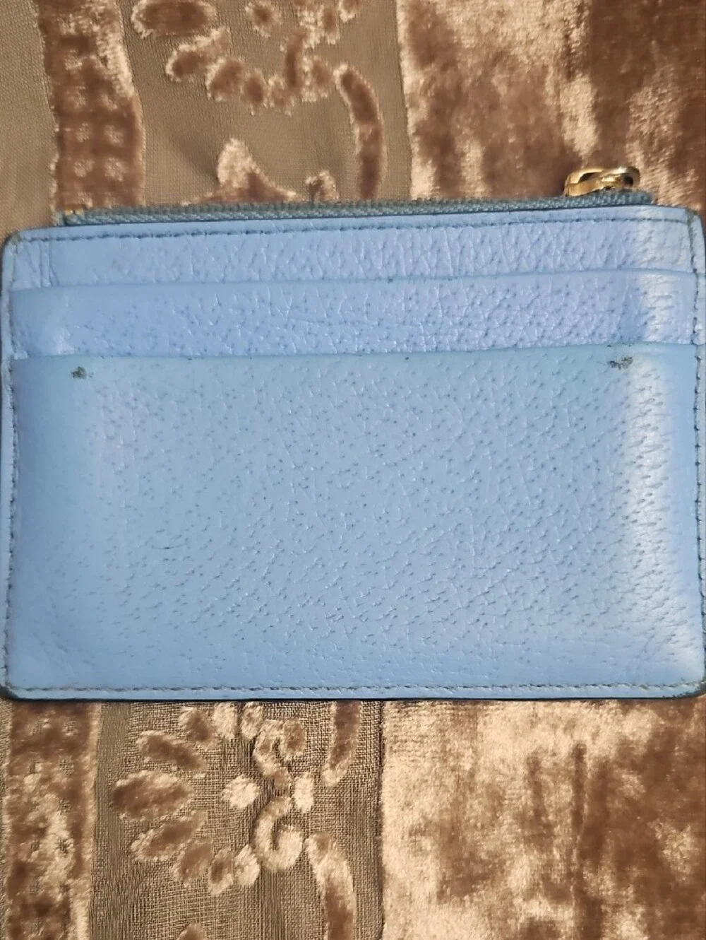 kate spade Sky Blue Pebbled Leather Wristlet Card Holder - Picture 2 of 7